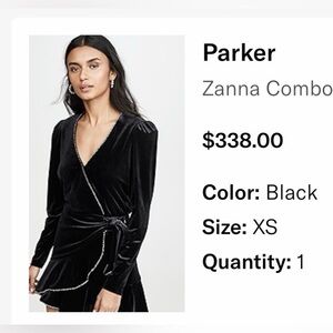 Parker Black Velvet Skirt and Shirt Set